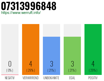 Rufnummer 07313996848 Telefonnummer 07313996848